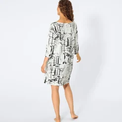 Damen NKD Damen-Nachthemd mit All-Over-Print