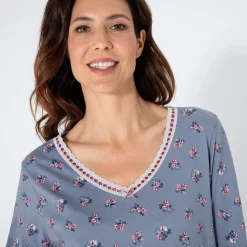 Damen NKD Damen-Nachthemd mit Blumenmuster