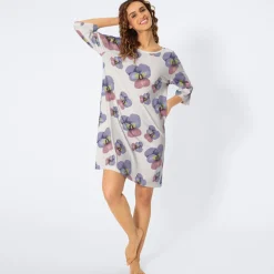 Damen NKD Damen-Nachthemd mit Blumen-Muster