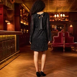 Damen NKD Damen-Paillettenkleid mit Satin-Schleife