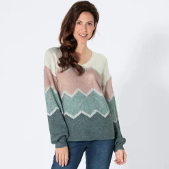 Damen NKD Damen-Pullover mit Glitzerfäden