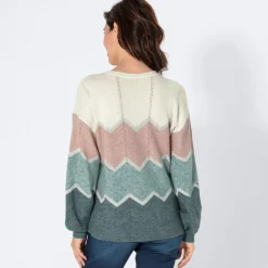 Damen NKD Damen-Pullover mit Glitzerfäden