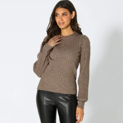 Damen NKD Damen-Pullover mit Pailletten-Besatz