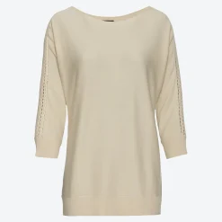 Damen NKD Damen-Pullover mit Spitze am Ärmel