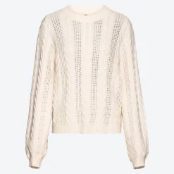 Damen NKD Damen-Pullover mit Zopfstrickmuster
