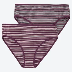 Damen NKD Damen-Rioslip im Streifen-Design, 2er-Pack
