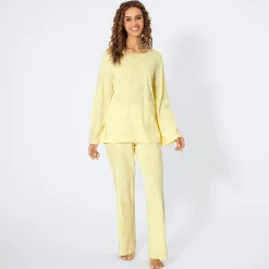 Damen NKD Damen-Schlafanzug mit Blattmuster