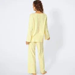 Damen NKD Damen-Schlafanzug mit Blattmuster