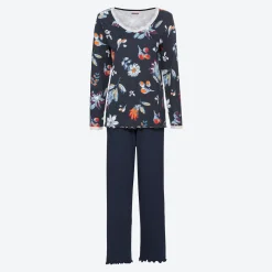 Damen NKD Damen-Schlafanzug mit Spitze, 2-teilig