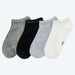 Damen NKD Damen-Sneakersocken mit Rippstruktur, 4er-Pack