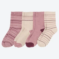 Damen NKD Damen-Socken in verschiedenen Designs, 4er-Pack