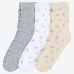 Damen NKD Damen-Socken mit flacher Rosso-Naht, 3er-Pack
