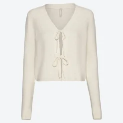 Damen NKD Damen-Strickjacke mit Bindebändern