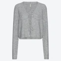 Damen NKD Damen-Strickjacke mit Bindebändern