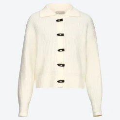Damen NKD Damen-Strickjacke mit Duffle-Knöpfen