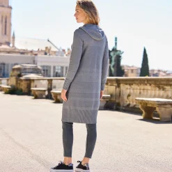 Damen NKD Damen-Strickjacke mit Kapuze