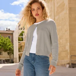 Damen NKD Damen-Strickjacke mit Knopfleiste