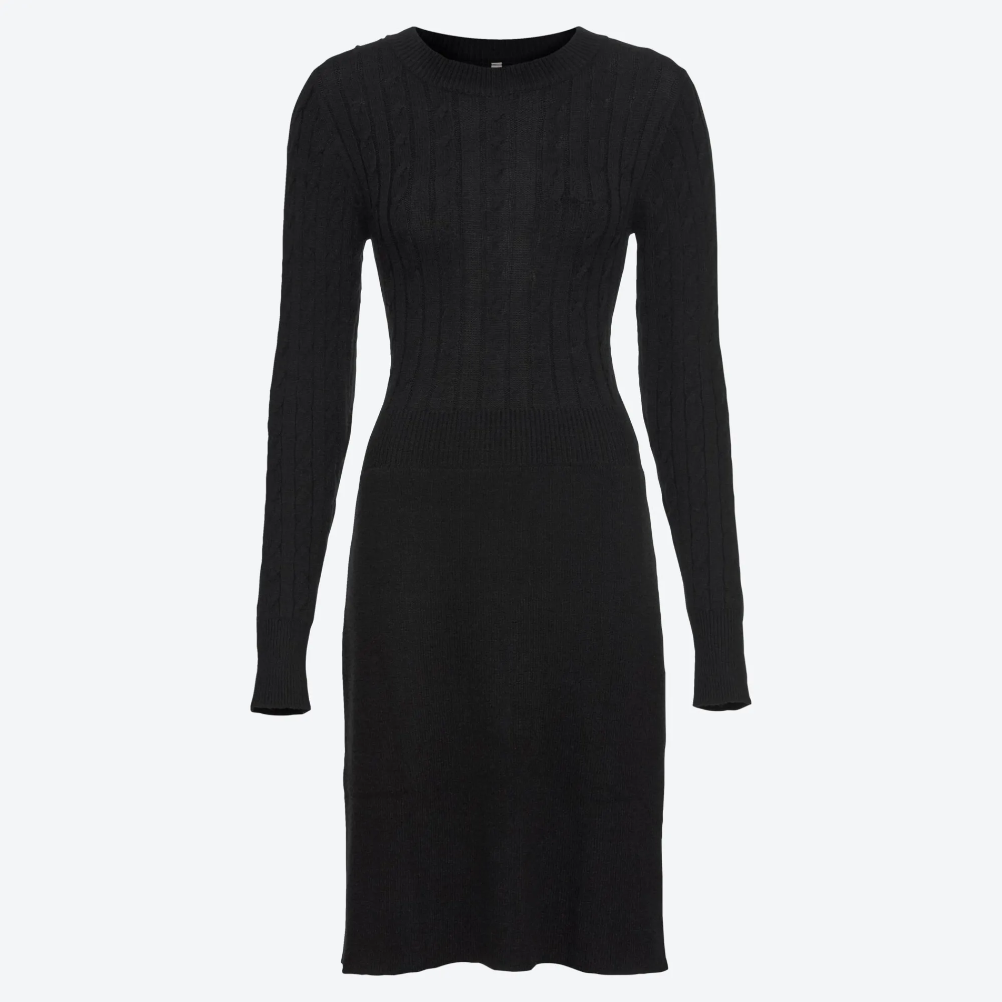 Damen NKD Damen-Strickkleid mit Zopfstrickmuster