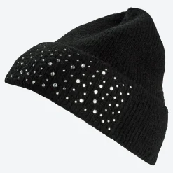 Damen NKD Damen-Strickmütze mit Strasssteinen