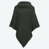 Damen NKD Damen-Strick-Poncho mit dekorativen Knöpfen