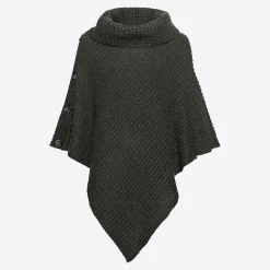 Damen NKD Damen-Strick-Poncho mit dekorativen Knöpfen