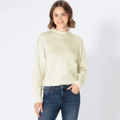 Damen NKD Damen-Strickpullover mit hohem Kragen