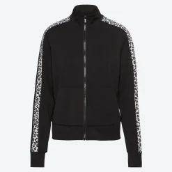 Damen NKD Damen-Sweatjacke mit Leo-Print-Einsatz