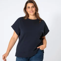 Damen NKD Damen-Sweat-T-Shirt mit Rundhalsausschnitt, große Größen