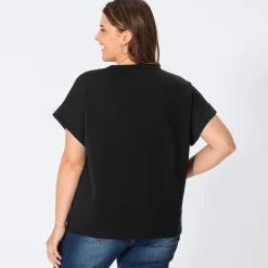 Damen NKD Damen-Sweat-T-Shirt mit Rundhalsausschnitt, große Größen