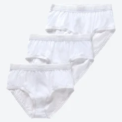 Damen NKD Damen-Taillenslip aus reiner Baumwolle, 3er-Pack