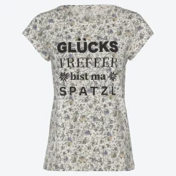 Damen NKD Damen-Trachten-T-Shirt mit Frontprint