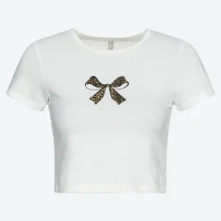 Damen NKD Damen-T-Shirt im Cropped-Design