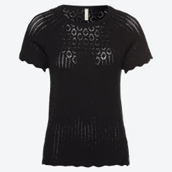 Damen NKD Damen-T-Shirt in Ajour-Optik
