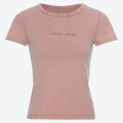 Damen NKD Damen-T-Shirt mit Acid-Wash-Design