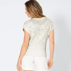 Damen NKD Damen-T-Shirt mit Ajour-Optik