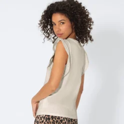 Damen NKD Damen-T-Shirt mit Flügelärmeln