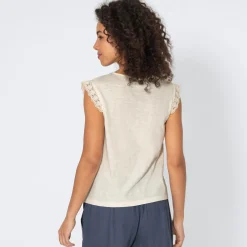 Damen NKD Damen-T-Shirt mit Flügelärmeln