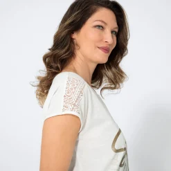 Damen NKD Damen-T-Shirt mit Foliendruck