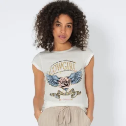 Damen NKD Damen-T-Shirt mit Frontaufdruck