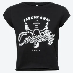 Damen NKD Damen-T-Shirt mit Frontprint