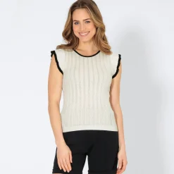 Damen NKD Damen-T-Shirt mit Kontrastkante