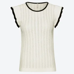 Damen NKD Damen-T-Shirt mit Kontrastkante