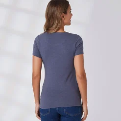 Damen NKD Damen-T-Shirt mit Rundhals-Ausschnitt