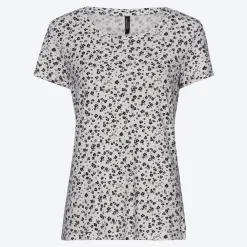 Damen NKD Damen-T-Shirt mit Rundhalsausschnitt, gemustert