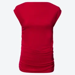 Damen NKD Damen-T-Shirt mit seitlicher Raffung