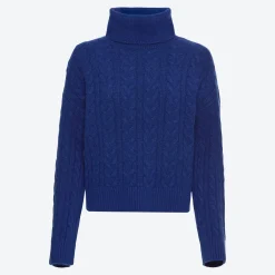 Damen NKD Damen-Zopfstrickpullover mit Rollkragen