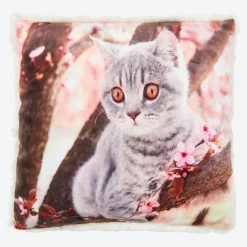 NKD Deko-Kissen mit Katzen-Design, ca. 25x25cm