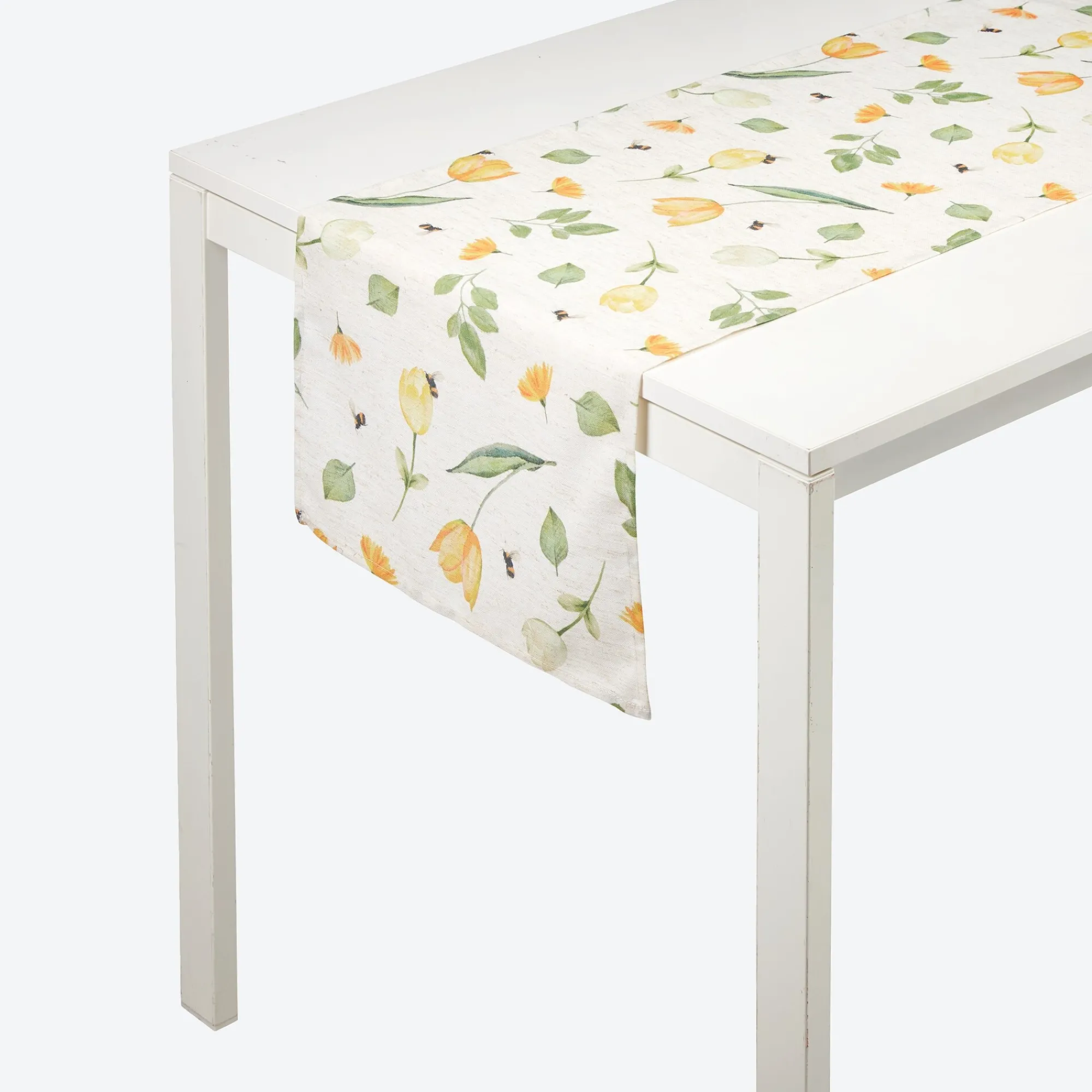 NKD Deko-Tischläufer mit Frühlingsblumen, ca. 40x140cm