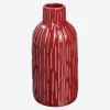 NKD Deko-Vase mit Struktur, ca. 10,5x10,5x22 cm