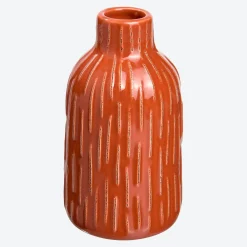 NKD Deko-Vase mit Struktur, ca. 8,5x8,5x15,5 cm